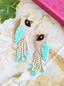 Crunchy Fashion Contemporary Beaded Drop Earrings