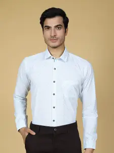 VRIKSH Micro Disty Printed Cotton Formal Shirt