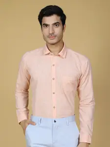 VRIKSH Spread Collar Cotton Formal Shirt