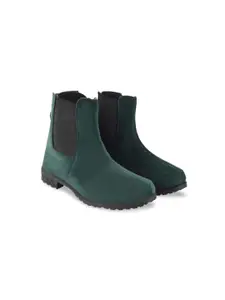 BAESD Girls Suede Mid-Top Chelsea Boots