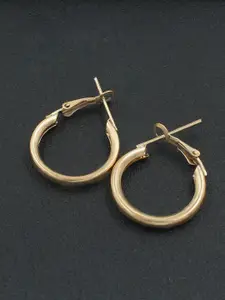 PRIVIU Gold Plated Circular Hoop Earrings