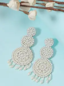 Crunchy Fashion Artificial Beads Circular Drop Earrings