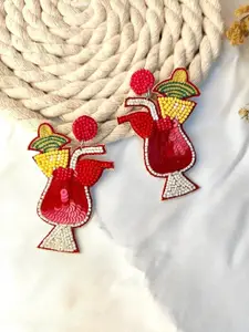 Crunchy Fashion Beaded Contemporary Drop Earrings