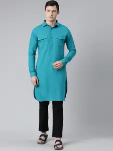 Kryptic Shirt Collar Pure Cotton Pathani Kurta