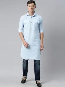 Kryptic Shirt Collar Pure Cotton Pathani Kurta