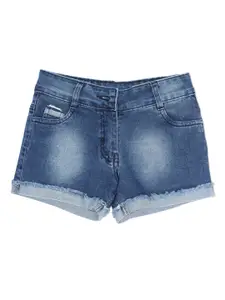 Peppermint Girls Washed Pure Cotton Denim Shorts