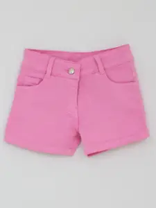 Peppermint Girls Mid Rise Cotton Denim Shorts