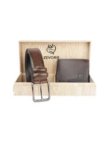 ZEVORA Men Belt And Wallet Leather Accessory Gift Set