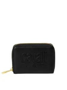 Cavalli Class Women Textured Zip Around Wallet