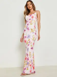 Boohoo Styled Back Floral Print Maxi Dress