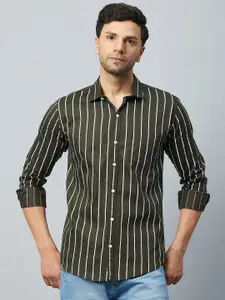 Club York Slim Fit Striped Cotton Casual Shirt