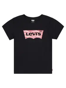 Levis Girls Brand Logo Printed Organic Cotton T-shirt