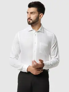 Blackberrys Men Super White Check Formal Shirt