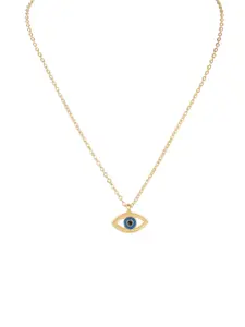 FIMBUL Gold-Plated Evil Eye Pendant Necklace