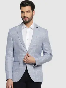 Blackberrys Checked Single-Breasted  Slim Fit Blazers