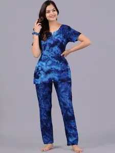 Bachuu Tie and Dye Round Neck Night suit