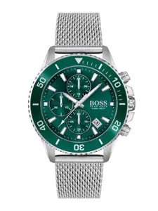BOSS Men Patterned Dial & Bracelet Style Straps Analogue Watch 1513905
