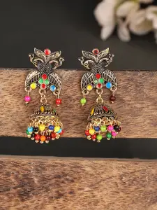 ANIKAS CREATION Gold Plated Contemporary Jhumkas Earrings