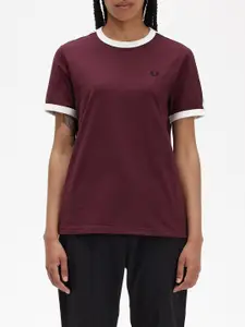 Fred Perry Round Neck Cotton Casual T-shirt