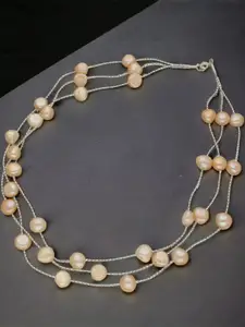 Sri Jagdamba Pearls Dealer Gold-Plated Pearls Beaded Necklace
