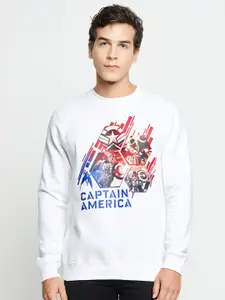 Wear Your Mind Captain America Graphic Printed Sweatshirt