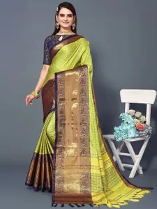 KALINI Woven Design Zari Silk Cotton Mysore Silk Saree