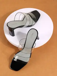 Metro Double Straps Slim Heels