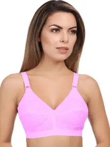 Eve's Beauty Floral Self Design Full Coverage Cotton Minimizer Bra With All Day Comfort
