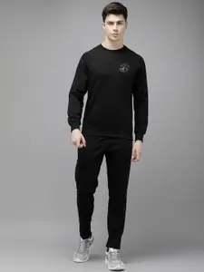 Wildcraft Solid Raglan Sleeves Sweatshirt And Mid-Rise Track Pant
