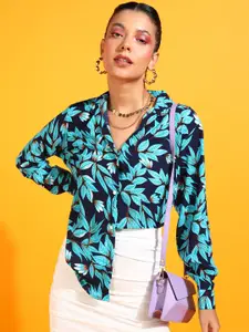 Popwings Relaxed Floral Printed Casual Shirt