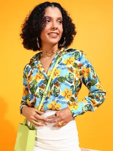 Popwings Relaxed Floral Printed Casual Shirt