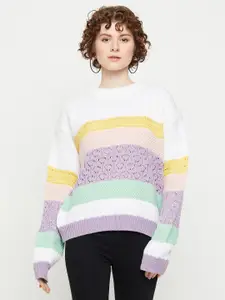 KASMA Self Design Woollen Pullover