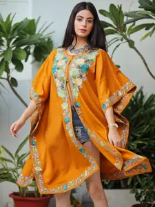 Sangria Embroidered Kaftan Dress