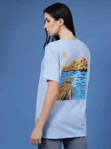 Rigo Graphic Printed Oversized Cotton T-Shirt