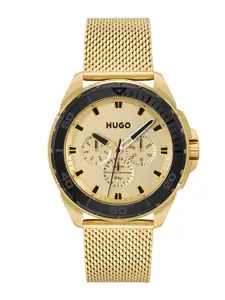 HUGO Men Stainless Steel Bracelet Style Straps Analogue Multi Function Watch