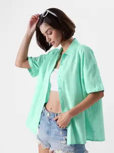 The Souled Store Relaxed Oversized Pure Cotton Casual Shirt