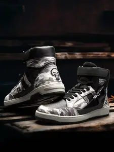 The Souled Store Men Punisher Colourblocked Lightweight Mid-Top Fashion