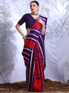 KALINI Tie And Dye Printed Bhagalpuri Saree