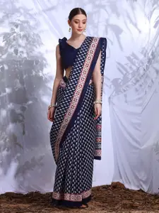 KALINI Ethnic Motif Printed Bhagalpuri Saree