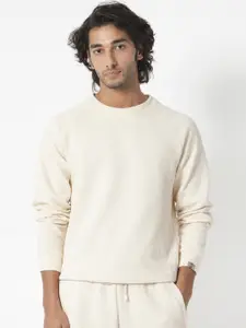 RARE RABBIT Self Design Cotton Sweatshirt