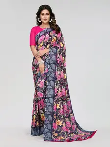 Yashika Floral Printed Leheriya Saree