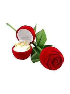 MEENAZ Gold-Plated CZ-Studded V Alphabet Ring