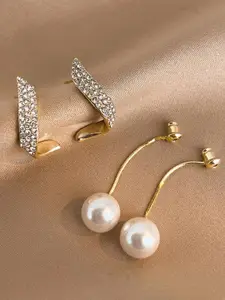 Shining Diva Fashion Gold-Plated Contemporary Drop Earrings