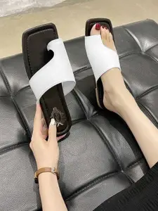 Shoetopia Girls No Back Strap One Toe Flats