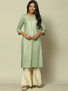 Rangriti Ethnic Motifs Printed Straight Kurta