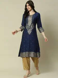 Rangriti Ethnic Motifs Printed Round Neck Kurta
