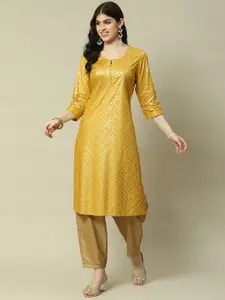 Rangriti Ethnic Motifs Printed Round Neck Kurta