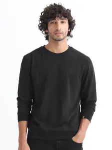 RARE RABBIT Men Astrix Graphic Print Logo Sweatshirt