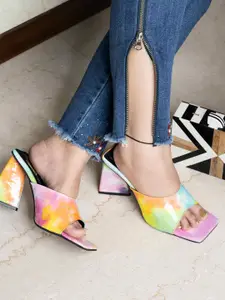 Shoetopia Girls Abstract Printed Block Heels