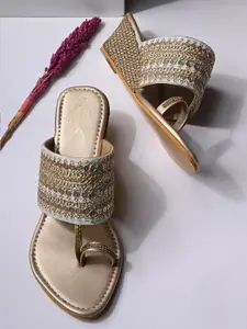 Shoetopia Girls Ethnic Embellished Wedge Heels